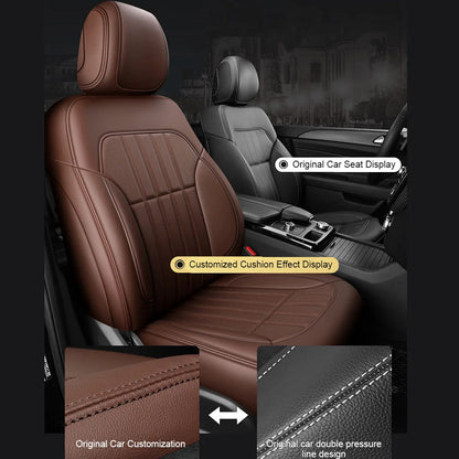 For Audi Q7 4L 2006 2007 2008 2009 2010 2011 2012 2013 2014 2015 Nappa Leather Custom Car Seat Covers Set Protector Accessories