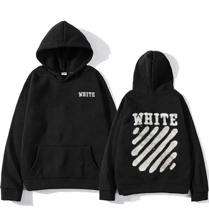 Autumn and Winter Simple Men's Hoodie New Striped Letter Graphic Printing Casual Sports Long-sleeved Pullover Sweater Y2K