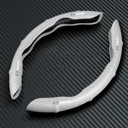 Car Steering Wheel Cover Carbon Fiber Sports Ultra-thin Non-slip Card Cover for Mazda 2 3 CX-3 CX-5 MX-5 BT-50 ATENZA CX-8 MX-30