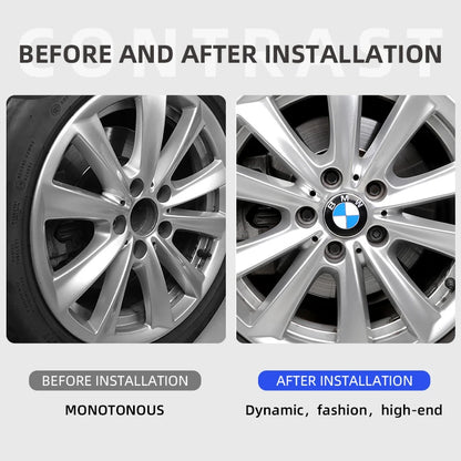 4pcs 68mm Car Wheel Center Hub Cap Badge Emblem Decal Wheel Sticker For BMW E36 E39 E46 E60 E90 E90