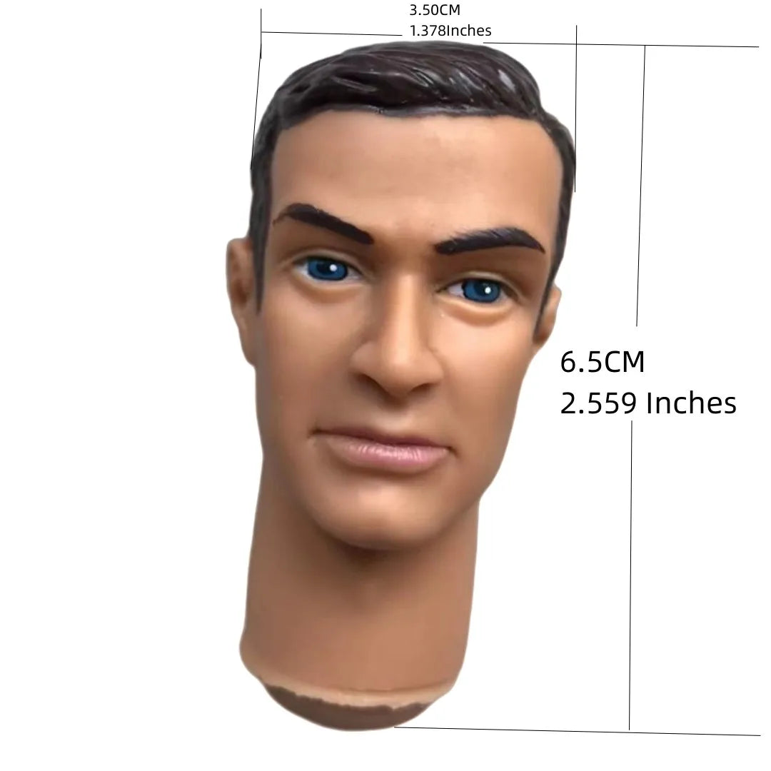 Male Doll Heads Quality Makeup Doll Figure Collection Doll Parts Famous Men Stars Rare Face Doll Heads DIY Toy Accessories