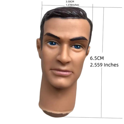 Male Doll Heads Quality Makeup Doll Figure Collection Doll Parts Famous Men Stars Rare Face Doll Heads DIY Toy Accessories