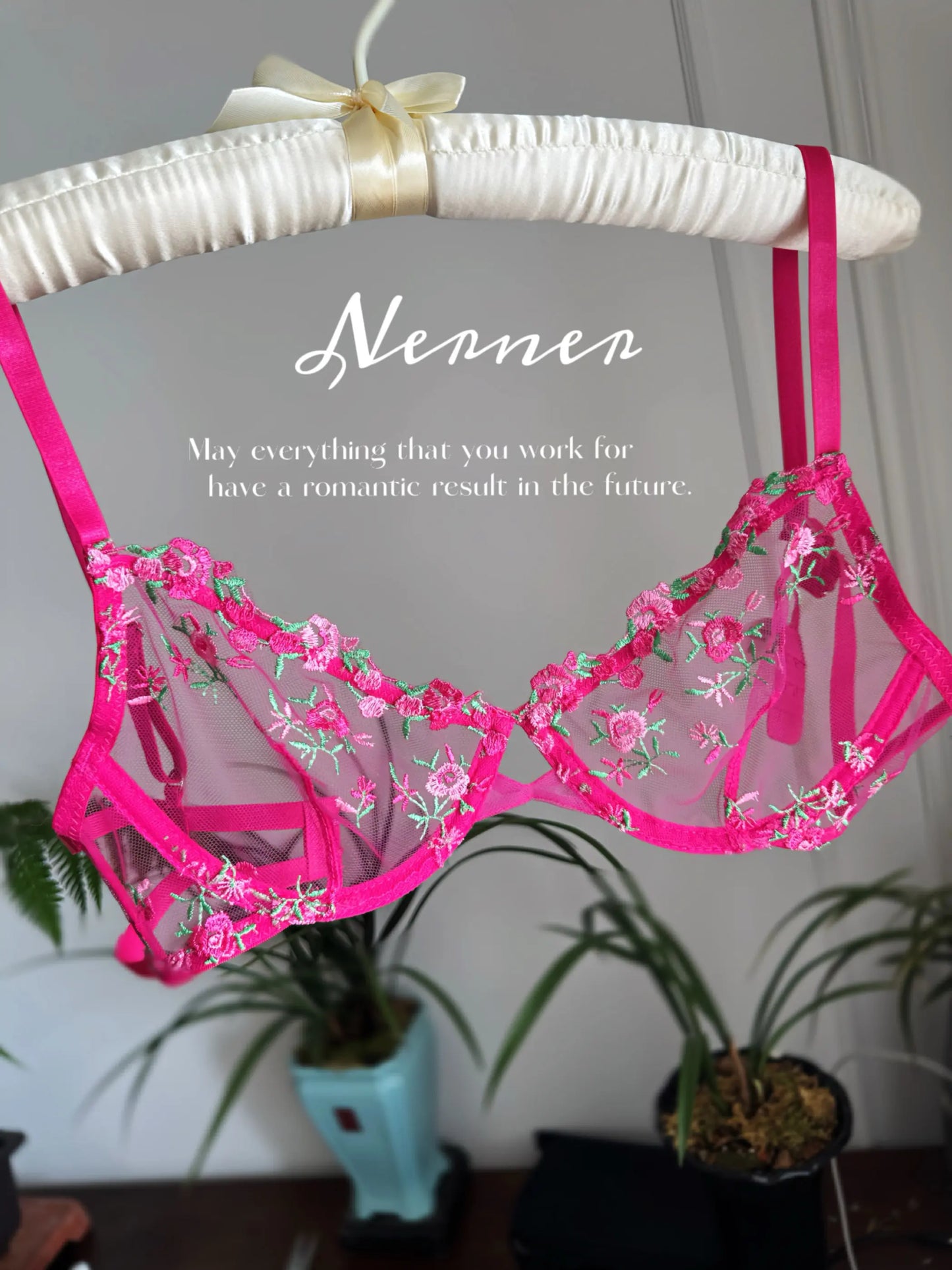 Sexy Floral Embroidery Mesh Bra Set Sweet Sheer Lace Lingerie Soft Comfort Breathable Underwear Suit Party Dating Daily Wear Bra