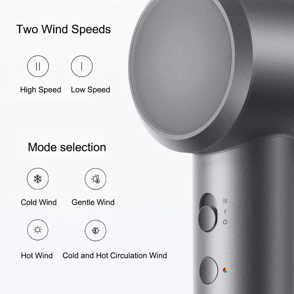 MIJIA High Speed Hair Dryer,110,000RPM Fast Dry,4 Temps & 2 Speeds,1600W Professional Ionic Blow Dryers,CN Version