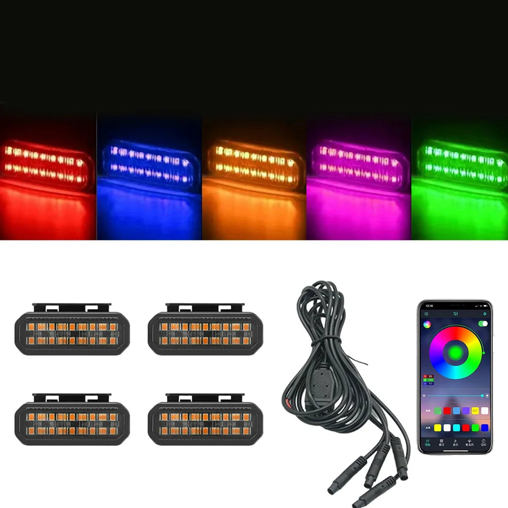 FOR TOYOTA HILUX LED Car Lights Front Grille LED Light Safety Warning Light Harness  Car Accessories LED Signal Lamps