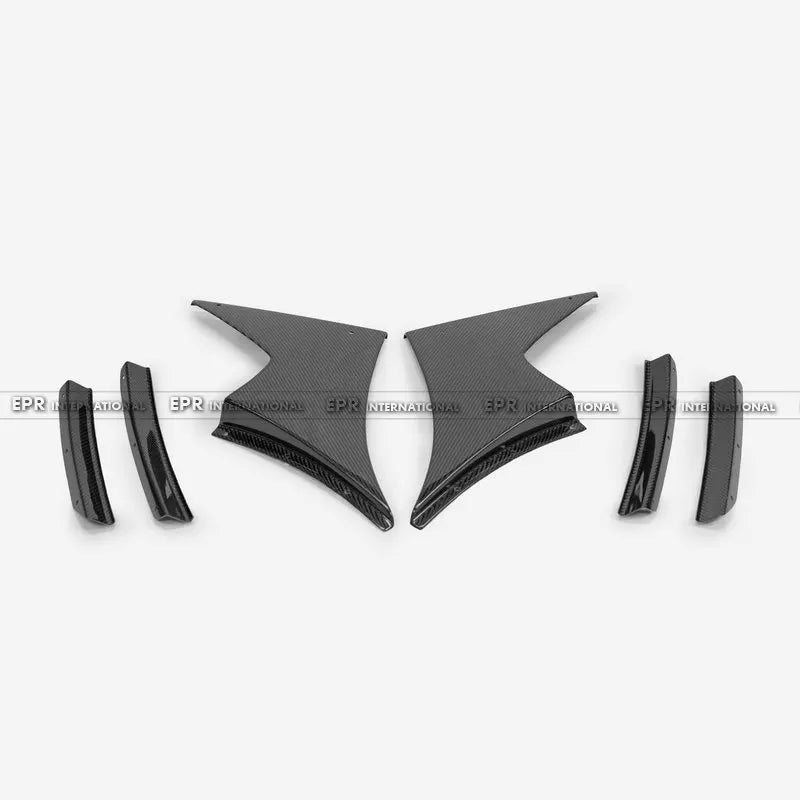 Carbon fiber for 17 onwards Civic Type R FK8 JS-S Type front bumper canard 3 Pcs