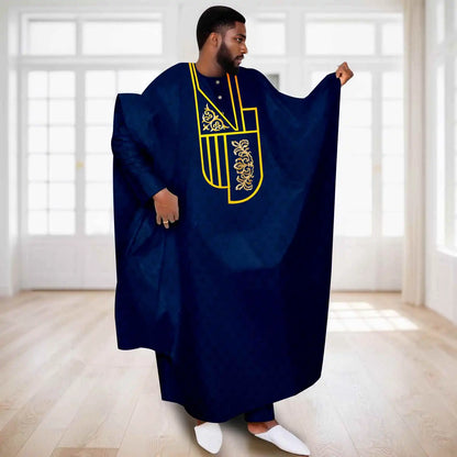 APTX African Clothes for Men Muslim Robe White Tradition Wedding Party Suit Shirt Pants 3 Pcs Set Dashiki Agbada Ramada 2516047