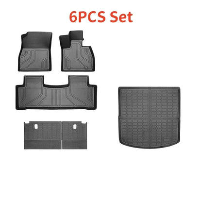 For BYD SEALION 7 2024 2025 TPE Car Floor Mats (Only RHD), All Weather Waterproof Backrest  Trunk  Frunk