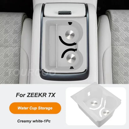 For Zeekr 7X Silicone Center Console Water Cup Frame Cover Anti-slip Wireless Charging Silicone Pad Mat Modify Accessories