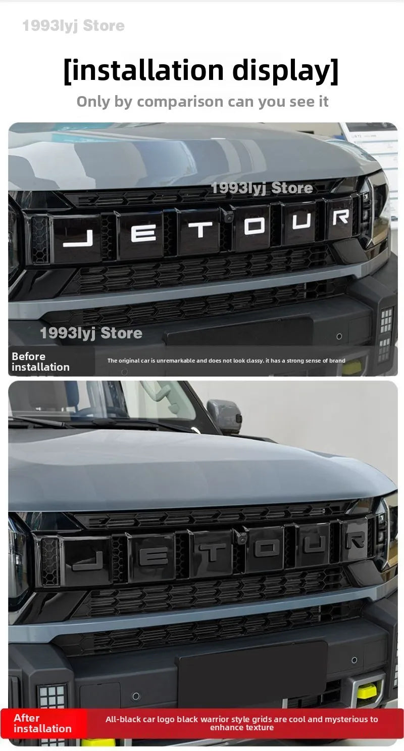 For Chery Jetour Traveller T2 Styling Plastic Rear Emblem Front Grille Badge High-end Decals Auto Exterior Decoration