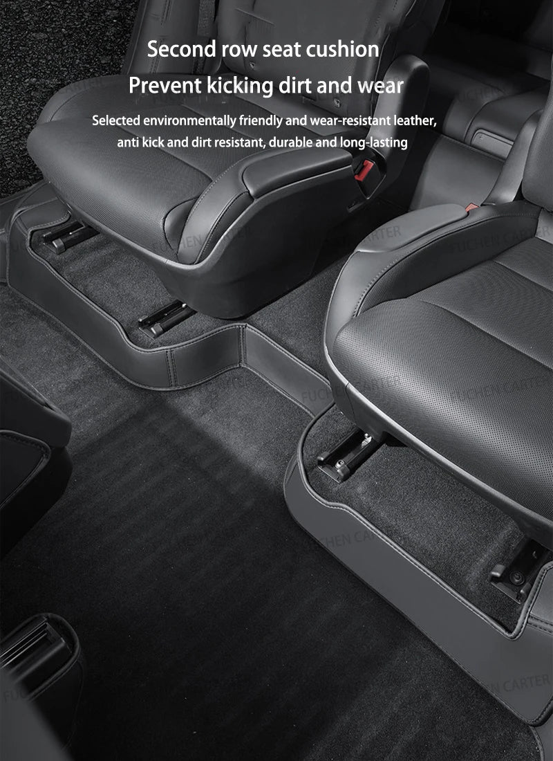 For Tesla NEW ModelYL2026 Leather Front Rear Door Sill Protector Threshold Strip Anti-kick Guard Panel Waterproof Pad Accessorie