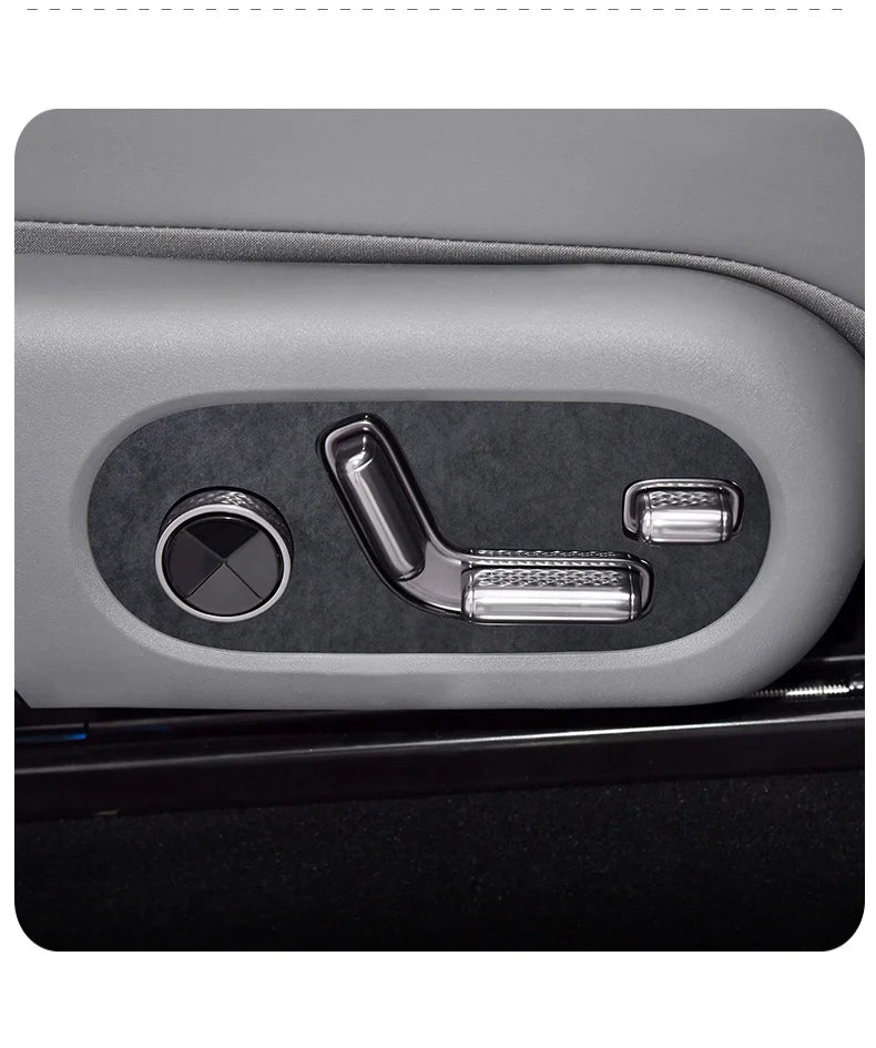 For ZEEKR 7X 2025 Super Suede Interior Accessory, Car Central Control Sliding Cover Panel Steering Wheel Decal Air Outlet Trim