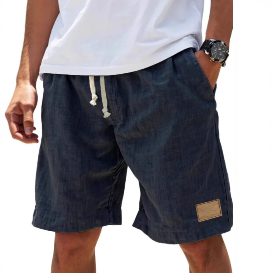 Retro Cotton Linen Shorts for Men Fashion Streetwear Men's Casual Loose Short Pants Roupas Harajuku Linen Shorts Men Clothing