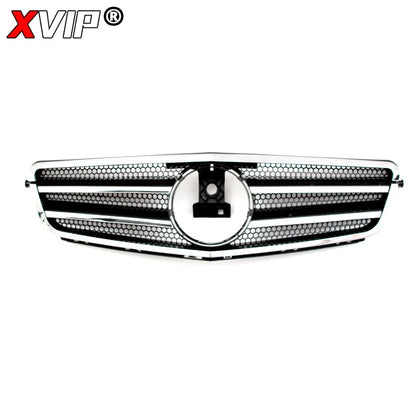 XVIP Glossy Black A - Style Racing Grille Chrome Bumper Grill For Mercedes Benz C-Class W204 08-14 C200 C230 C250 C280 C300 C350