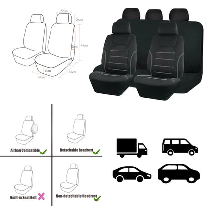 AUTOKING Universal  Car Seat Cover Set Car Accessories Interior for Women Man Fit for Most Car SUV Truck Van Seat Protector