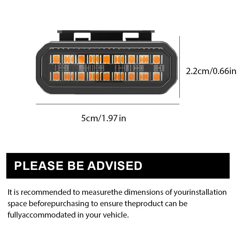 4PCS front grille light universal clip on car LED amber with wiring harness and fuse upgraded buckle grille light