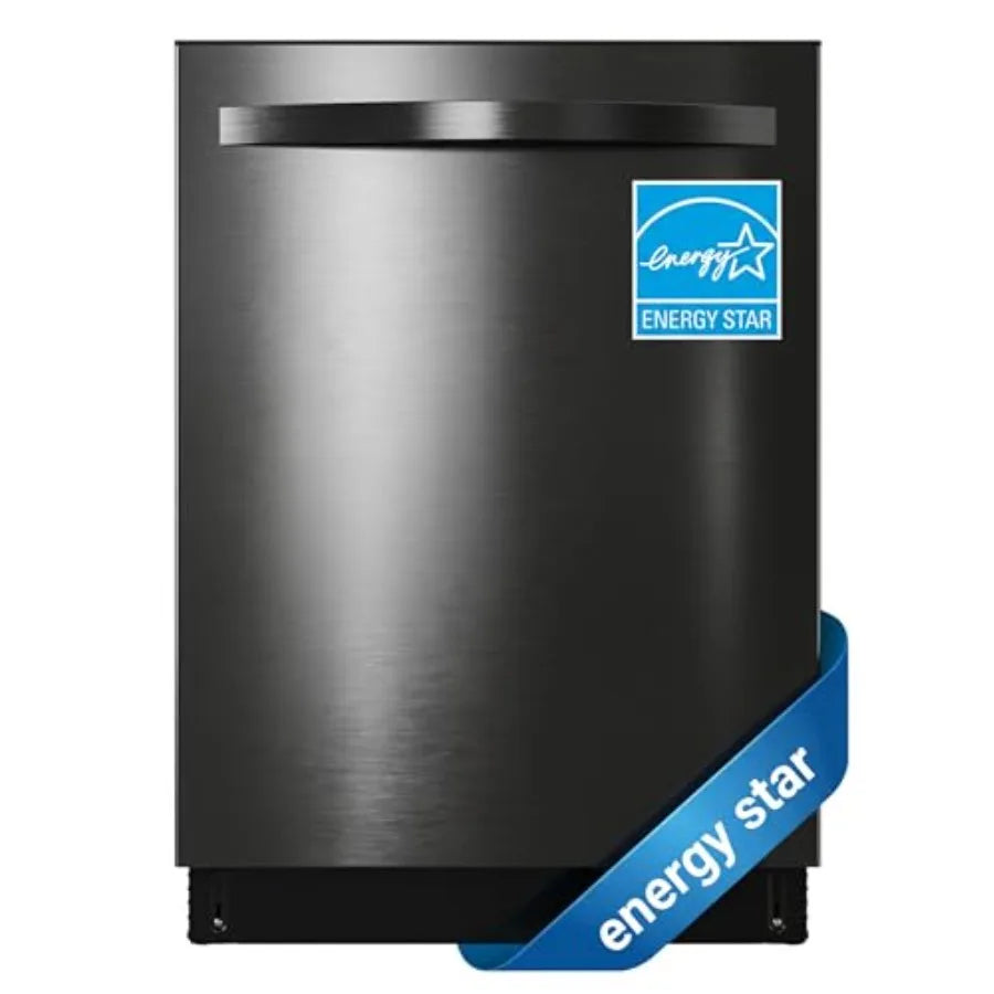 24 Built-in Dishwasher, 14-16 Place Settings Large Capacity Dish Washer, Stainless Steel Dishwasher Machine with Adjustable Rac