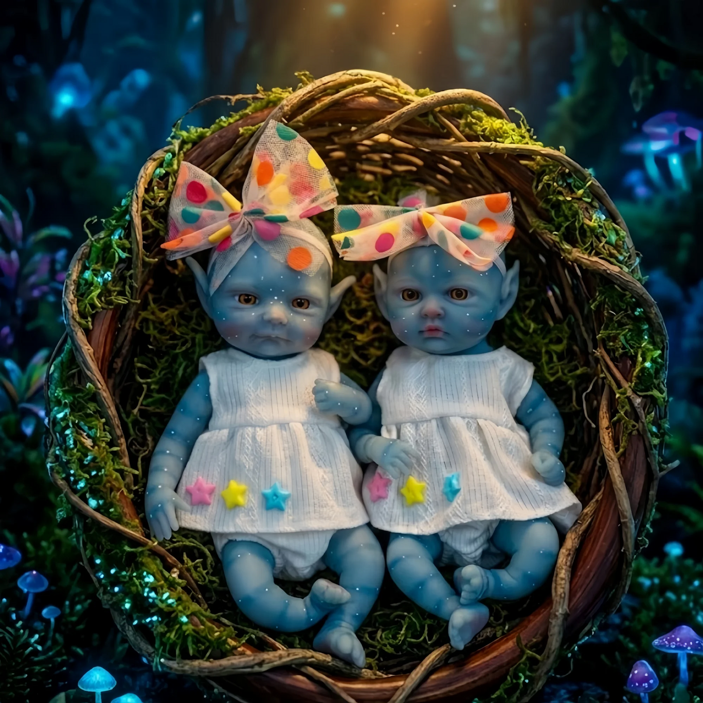 OtardDolls-1 PCS/2 Styels Avatar 20cm Silicone Bebe Reborn Girl Dolls With Painted Skin Washable Soft Touch Body Newborn Dolls