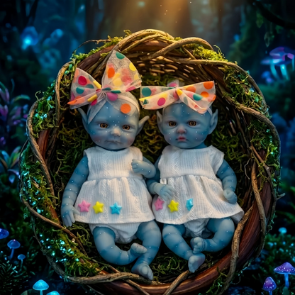 OtardDolls-1 PCS/2 Styels Avatar 20cm Silicone Bebe Reborn Girl Dolls With Painted Skin Washable Soft Touch Body Newborn Dolls