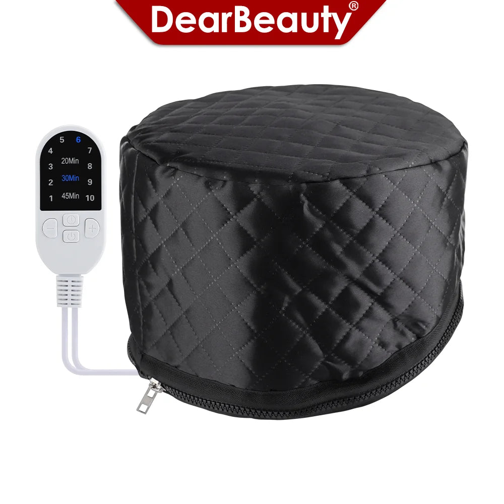 SPA Heat Cap Hair Steamer for Hair Treatment Black Natural Hair 10 Level Hair Mask Hair Heating Cap for Hair Treatment Home Use
