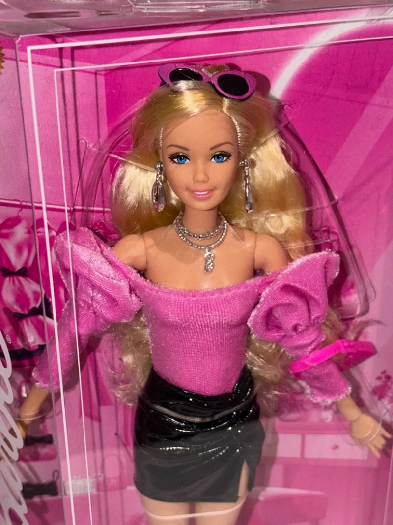 2026 New Arrival Genuine Barbie Signature Deluxe Fashion Series Pink & Black Lace Collectible Doll Toy Gifts
