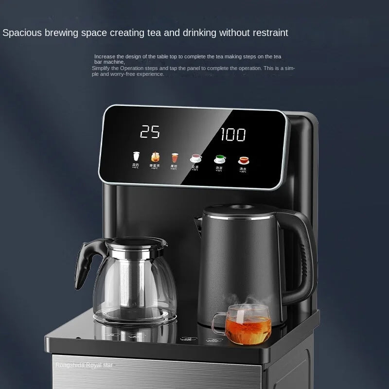 Home Tea Bar Multifunctional Smart Remote Control Standing Water Dispenser with  Dual Display Colorful Large Screen Cold and Hot