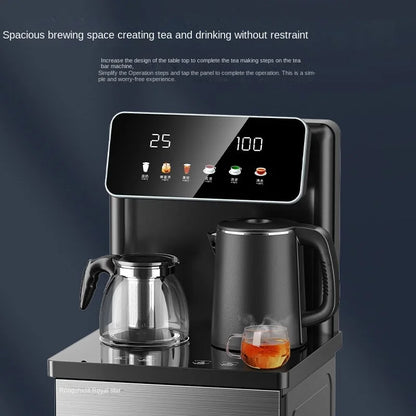 Home Tea Bar Multifunctional Smart Remote Control Standing Water Dispenser with  Dual Display Colorful Large Screen Cold and Hot