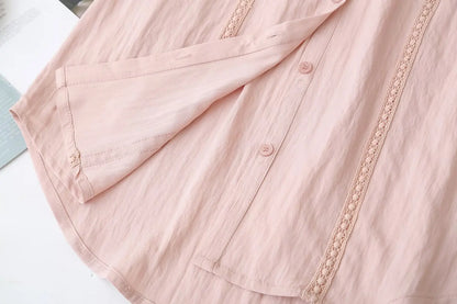 Slimming Short Sleeve Shirt for plus Size Women Stylish French Style Loose Fit Summer Top Single Button Closure Regular Length