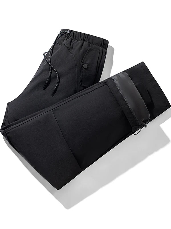 90 Duck down Waterproof Men's Winter Outdoor Straight Leg Pants Anti-Cold Fashionable Urban Style Long Trousers for Casual Use