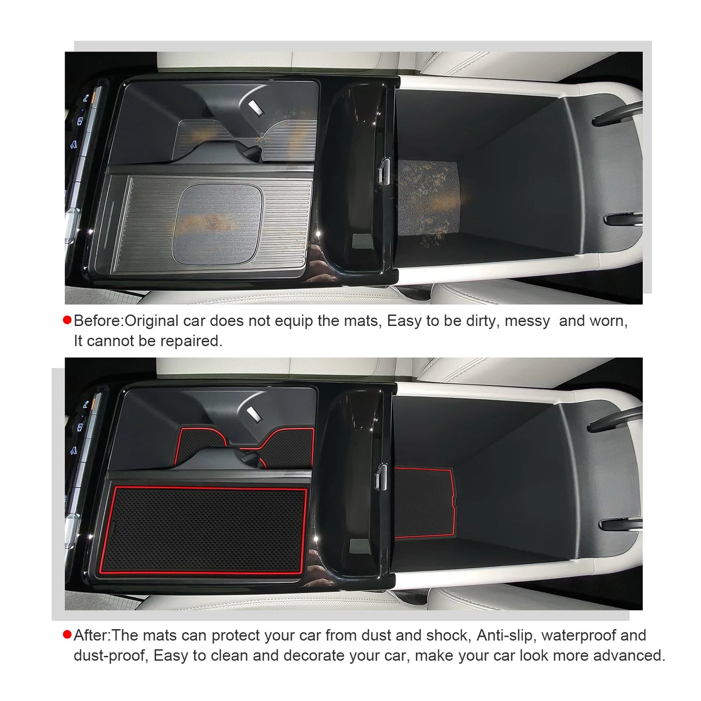 LFOTPP Door Groove Mat for Hyundai Tucson NX4 2025 2026 Car Anti-slip Rubber Gate Slot Pad Car Hyundai Tucson 2025 Accessories