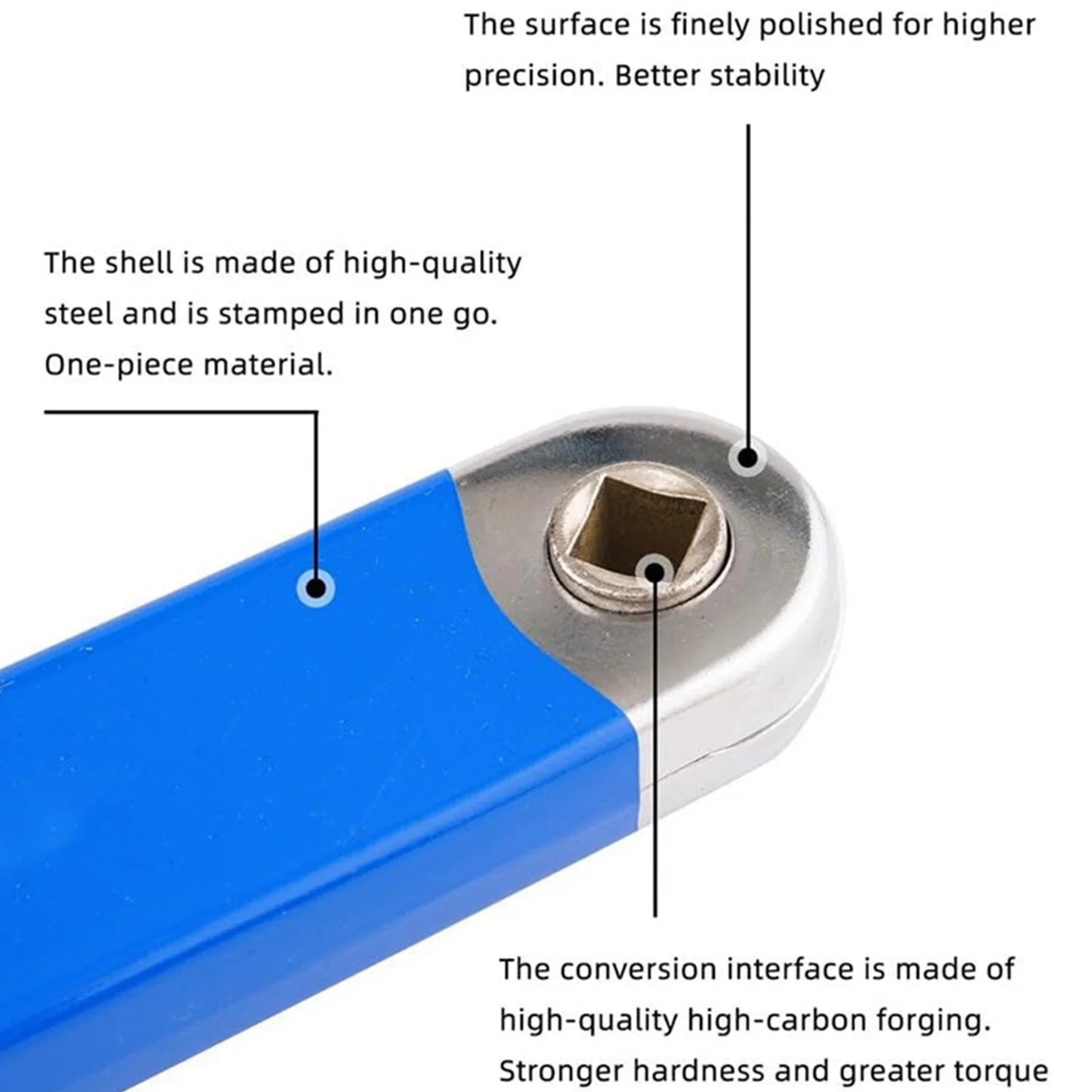 2-in-1 Multi-Functional Extension Wrench with Ratchet Non-Slip Metal Industrial Tool Set Wrench Tool Wrench Connector