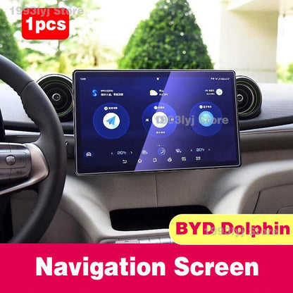 For BYD Dolphin 2021-2023 Tempered Glass Car Interior Navigation Entertainment Media Touch Center Display Screen Protective Film