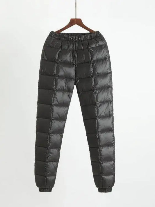 Thickened Winter Cotton Pants for Men Windproof Cold Proof Three-Layer Filling Cuffed Long Trousers Casual Straight Leg Pants