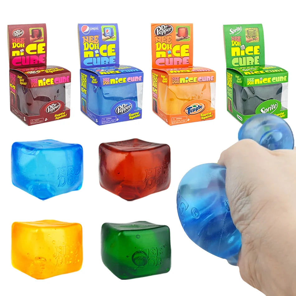 Bestselling Product Nee doh Squeeze Blind Box Gift Supplies sensory toy, pinch and pressure reducing cube, squeeze able needoh