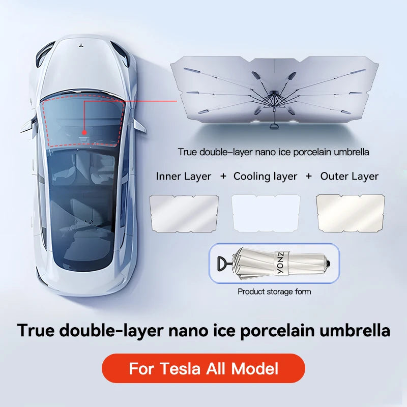 YZ magnetic suction clip Sun Shades For Tesla Model 3 Y Highland Juniper 2021-25 Glass Roof Sunshade Front Rear Sunroof Skylight