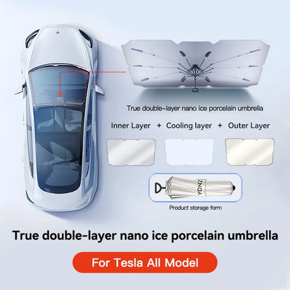 YZ magnetic suction clip Sun Shades For Tesla Model 3 Y Highland Juniper 2021-25 Glass Roof Sunshade Front Rear Sunroof Skylight