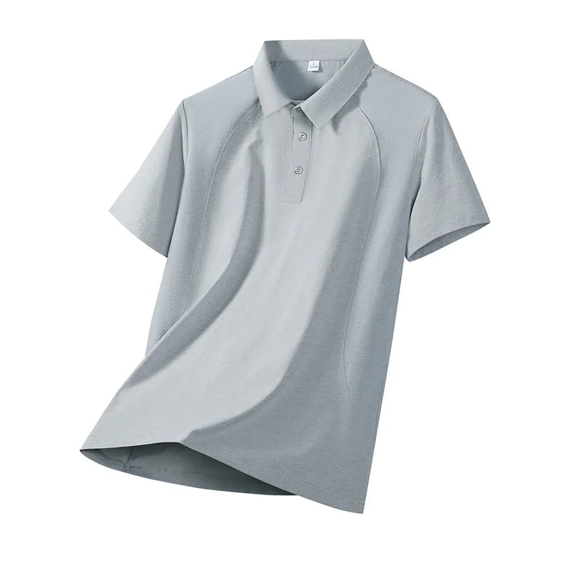 2026 Summer Golf Raglan Splice Polo Shirt Men Quick Dry Collared Sport Office Short Sleeve Tops Athletic Polo Tees for Man