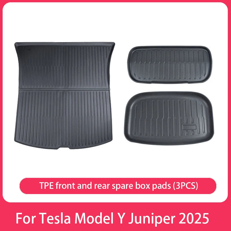 AITESLCAR for Tesla Model Y Juniper/Launch 2025 Rear Seat Backrest Protective Pad Cargo Liner Trunk Mat Anti-Kick Pad Accessori