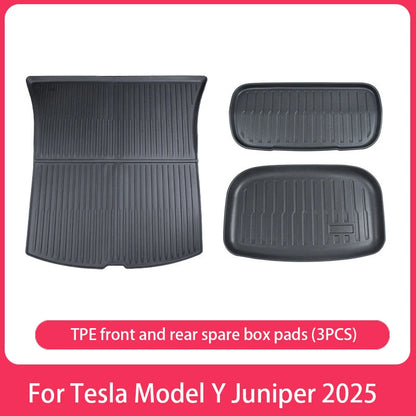 AITESLCAR for Tesla Model Y Juniper/Launch 2025 Rear Seat Backrest Protective Pad Cargo Liner Trunk Mat Anti-Kick Pad Accessori