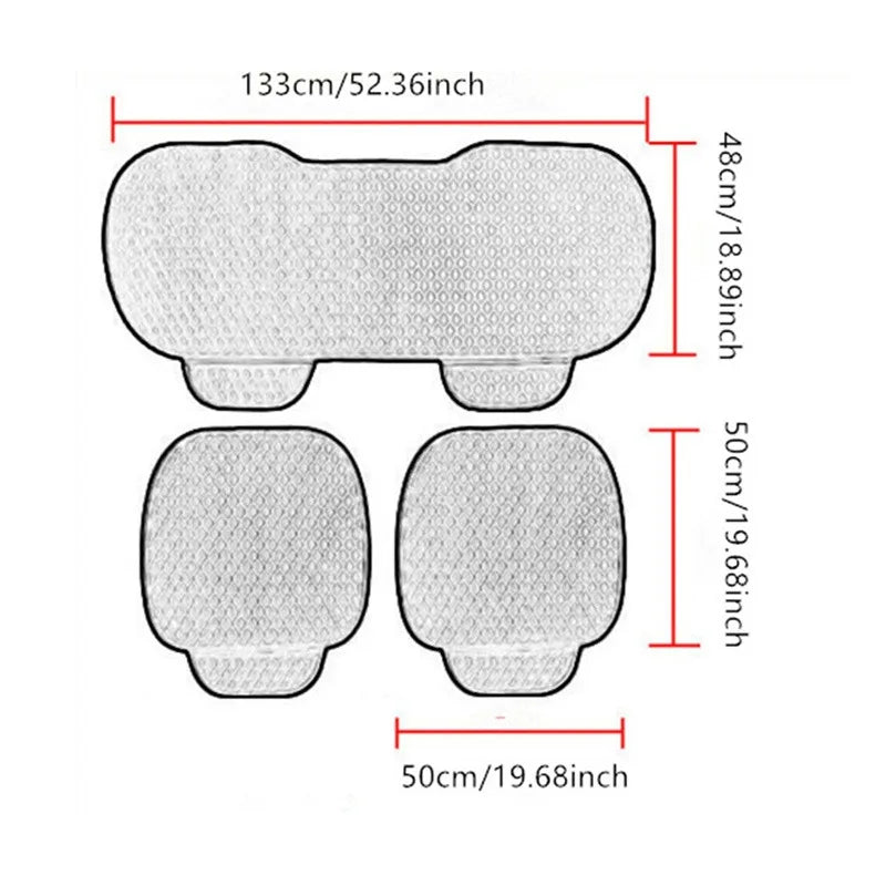 Car Seat Cover Front Rear Flocking Cloth Cushion Non Slide Winter Auto Protector Mat Pad Keep Warm Universal Fit Truck Suv Van