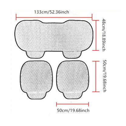 Car Seat Cover Front Rear Flocking Cloth Cushion Non Slide Winter Auto Protector Mat Pad Keep Warm Universal Fit Truck Suv Van