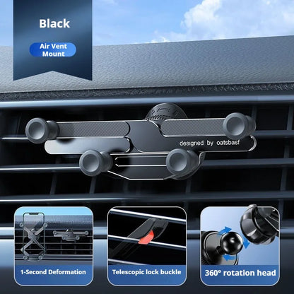 Eary Phone Holders for Your Car With Metal Hook Clip Air Vent Phone Stand Car Mount With 360°Rotating Fits for iPhone Samsung