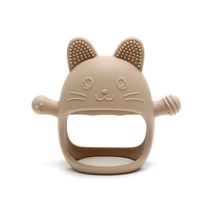 Anti-drop Wristband Baby Teether Silicone Bear Moon Star Teething Toy Non-slip Handheld Teether for Newborn Babies