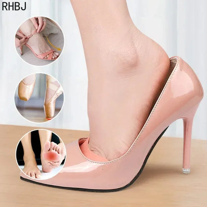 5pair Women's Professional Soft Silicone Gel Toe Dance Shoe Pads Ballet Pointe Forefoot Gel Insole Pad Anti-Pain Foot Care Tool