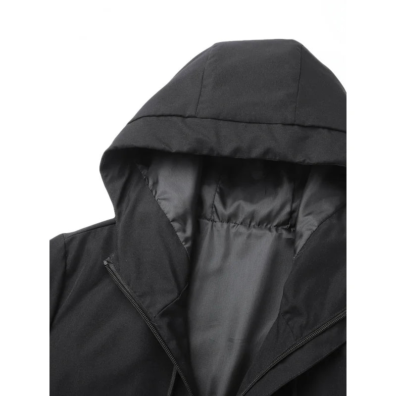 New Men'S Spring And Autumn Fashion Hooded Jacket，Suitable For Sports And Outdoor Leisure Wear，Equipped With A Zippered Pocket