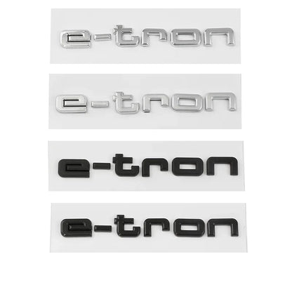 Car 3D ABS E tron GT Letters Logo Badge Emblem Decal Sticker For Audi Electric Car Q2 Q4 Q5 Q7 Q8 55 Quattro Styling Accessories