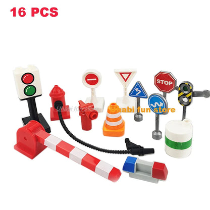 Rail Transport Big Size Building Blocks Creative Track Accessories Assemble Toys For Children Bricks Compatible City Train Set