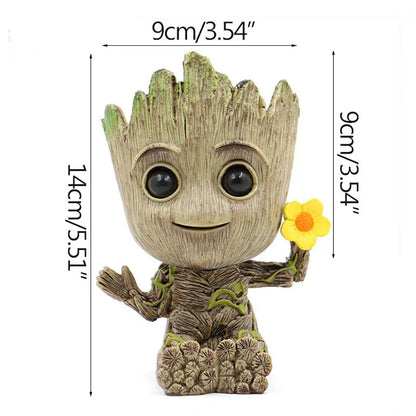 Groot Flower Home Decoration Vases Multifunction Groot Flower Pot Ornaments Arrangement Action Character Figurine Pen Holder