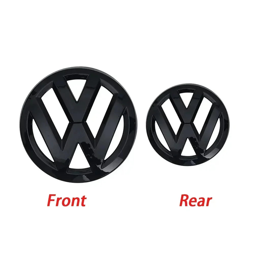 2Pcs Car Front Grill/Rear Emblem Lid Covers Logo Sticker For Volkswagen VW GOLF 5 6 7 8 MK5 MK6 MK7 MK8 POLO Scirocco sportvan