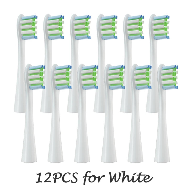 12PCS Vacuum Sealed Packed Replacement Brush Heads for Oclean X PRO/ Z1/ F1/ One/ Air 2 /SE Soft DuPont Deep Cleaning Nozzles